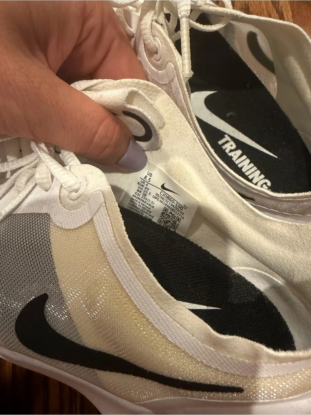 Nike white breathable